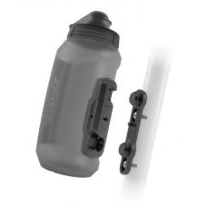 Фляга FIDLOCK TWIST 750 with FL logo, прозоро чорна  SET (connector + BIKE base) 
