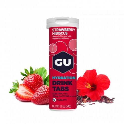 Ізотонічні таблетки GU, Strawberry Hibiscus (з кофеїном)