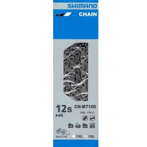 Велоланцюг SHIMANO CN-M7100 SLX, 126 лінків, SIL-TEC 12-шв, +QUICK-LINK